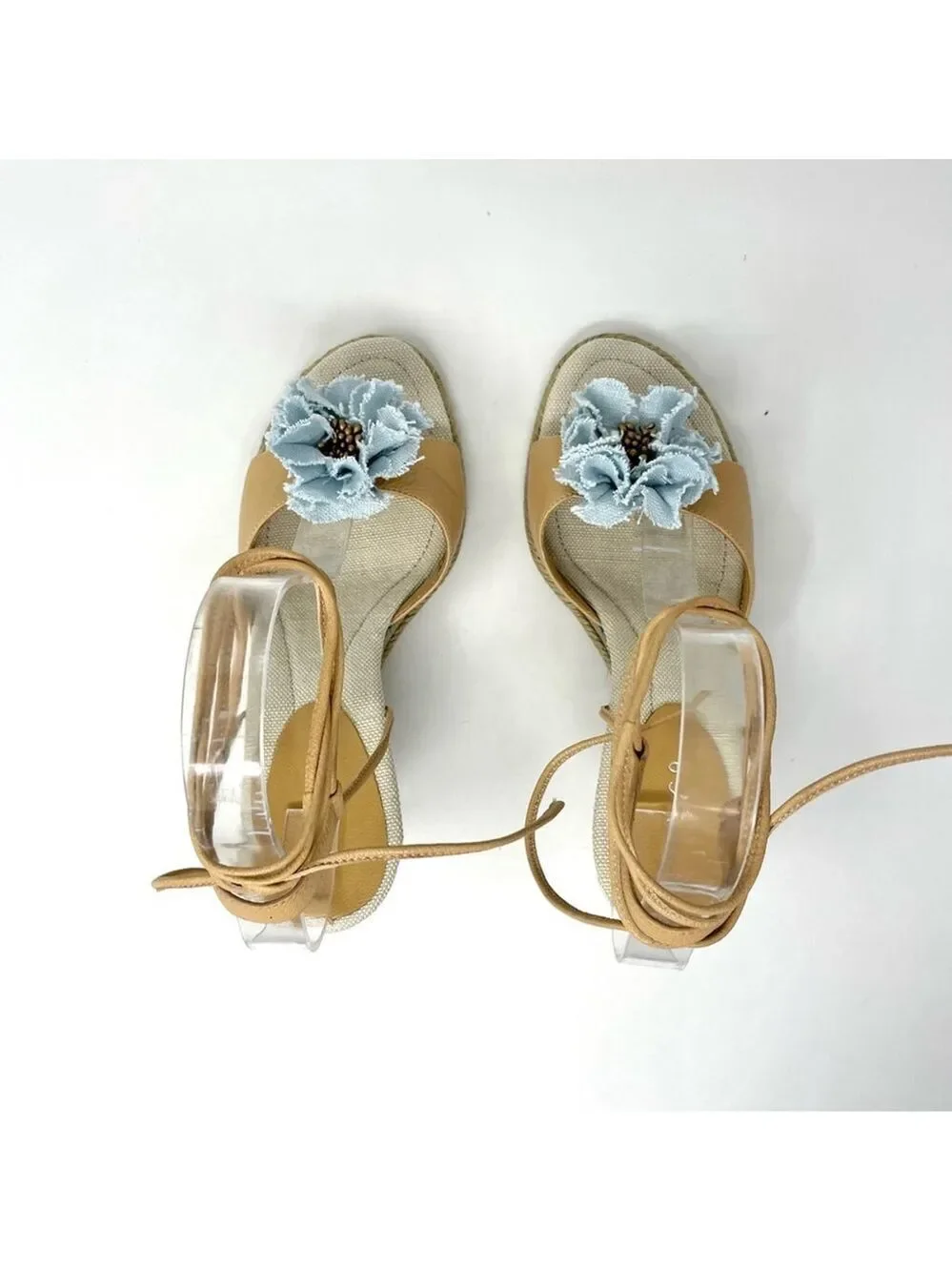 NEW Unisa Florette Wedge Tie Up Sandals Size 8.5